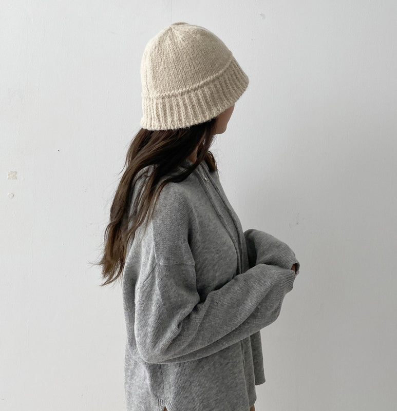 DOWN ALPACA Knit Bucket Hat