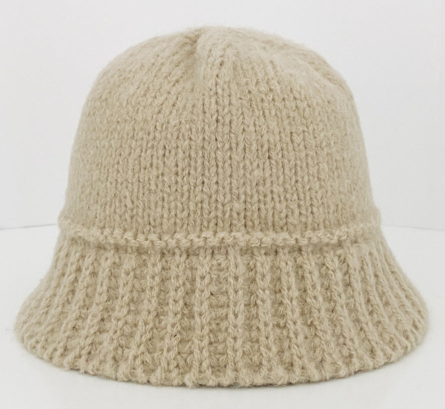 DOWN ALPACA Knit Bucket Hat