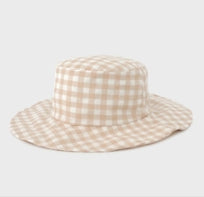 PASTEL CHECK Strap Bucket Hat for Kids