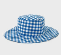 PASTEL CHECK Strap Bucket Hat for Kids