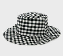 PASTEL CHECK Strap Bucket Hat for Kids