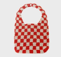 Knitted Checkered Tote Bag – Chic Stories